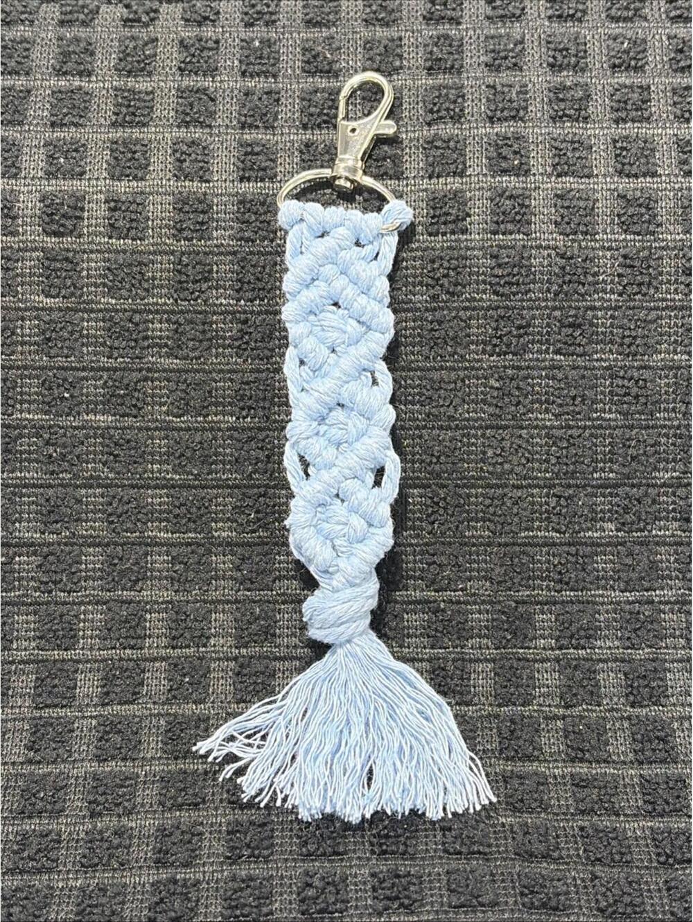 New Boho Macrame Chic Keychain Bag Charm Purse Decor 5 Inch